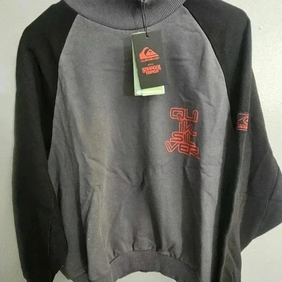 Quicksilver long-sleeved gray & black medium - Picture 3 of 9